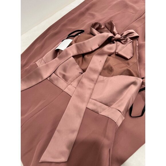 New After Six Size 12R Sienna High-Neck Halter Open-Back Jumpsuit *Stains* - Picture 12 of 16